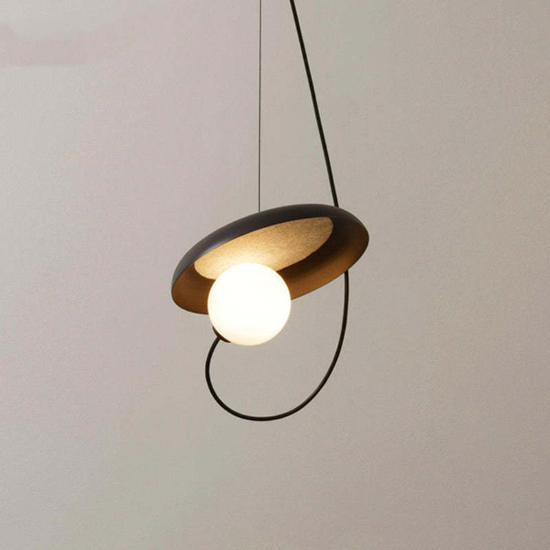 Avi Pendant Light, modern black and copper lamp