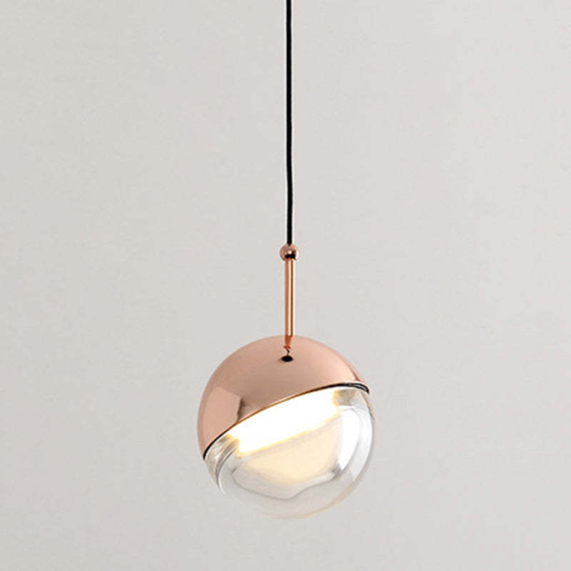 Valentina Ball Pendant Light - Rose Gold and Glass
