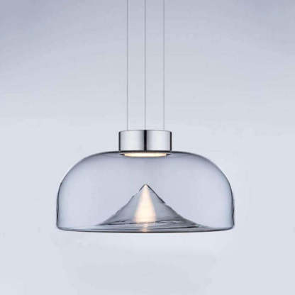 Herbert Modern Mountain Glass Pendant Light - Clear Glass Shade