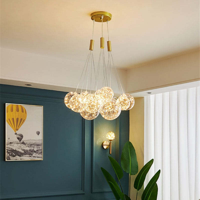 Modern Valentina glass pendant light in a dining room