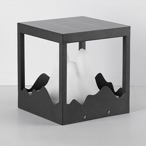 Riley mountain-themed outdoor LED lamp