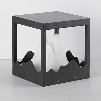 Riley mountain-themed outdoor LED lamp