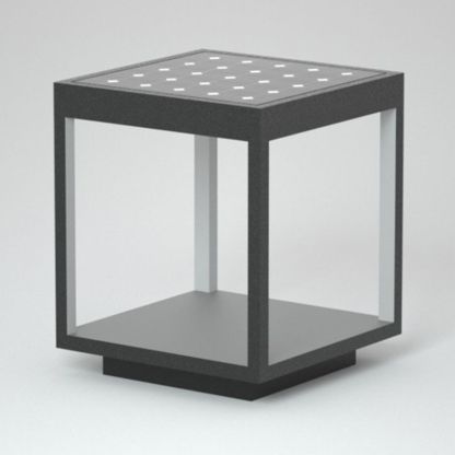 Modern metal LED outdoor light post, Riley style