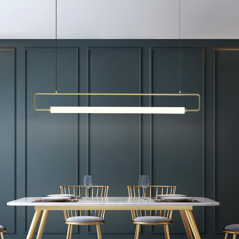 Edge Modern Minimalist rectangular Metal  Pendant Light