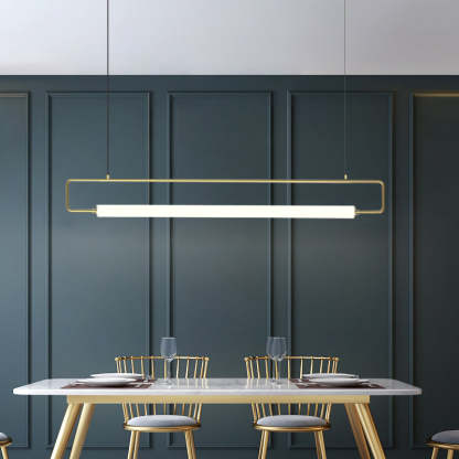 Edge Modern Minimalist rectangular Metal  Pendant Light