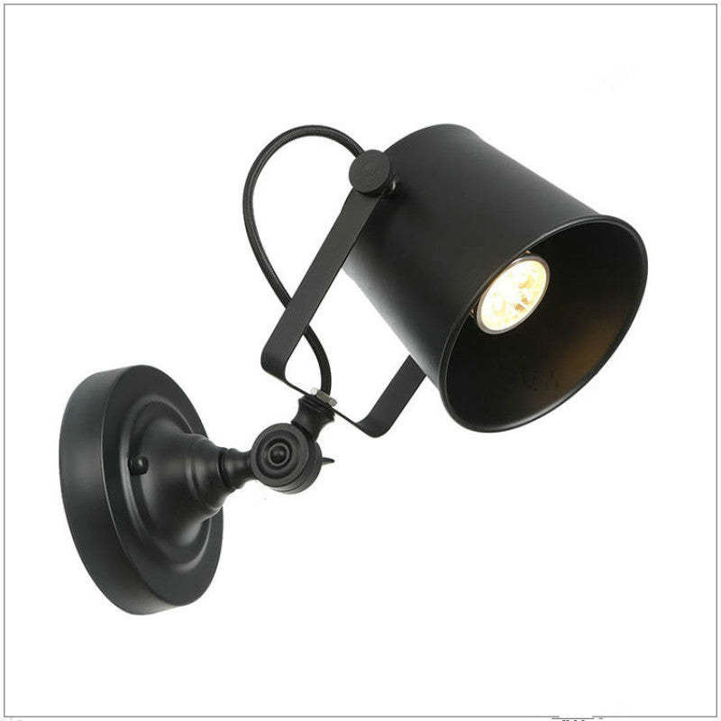 Black Brady metal adjustable wall lamp, Las Sola lighting