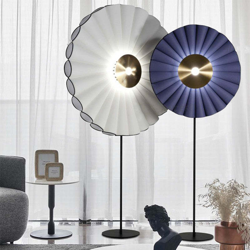 Modern Chan Flower floor lamps in white and blue