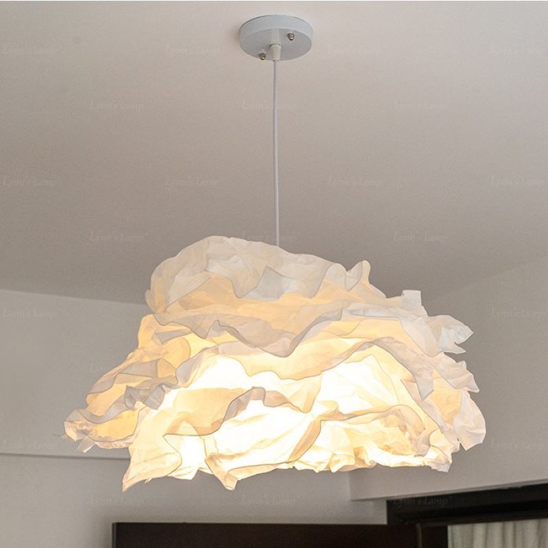 Ritta Wabi-Sabi Cloud Pendant Light, paper shade, bedroom lighting