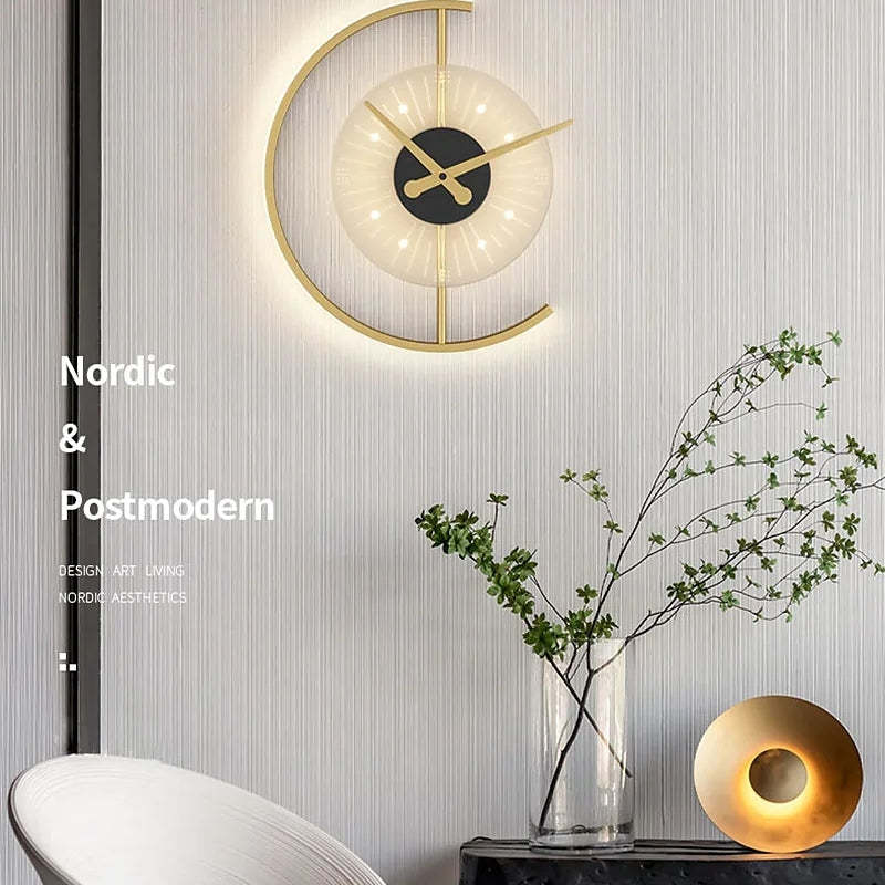 Nielsen LED Wall Clock with Nordic and Postmodern design