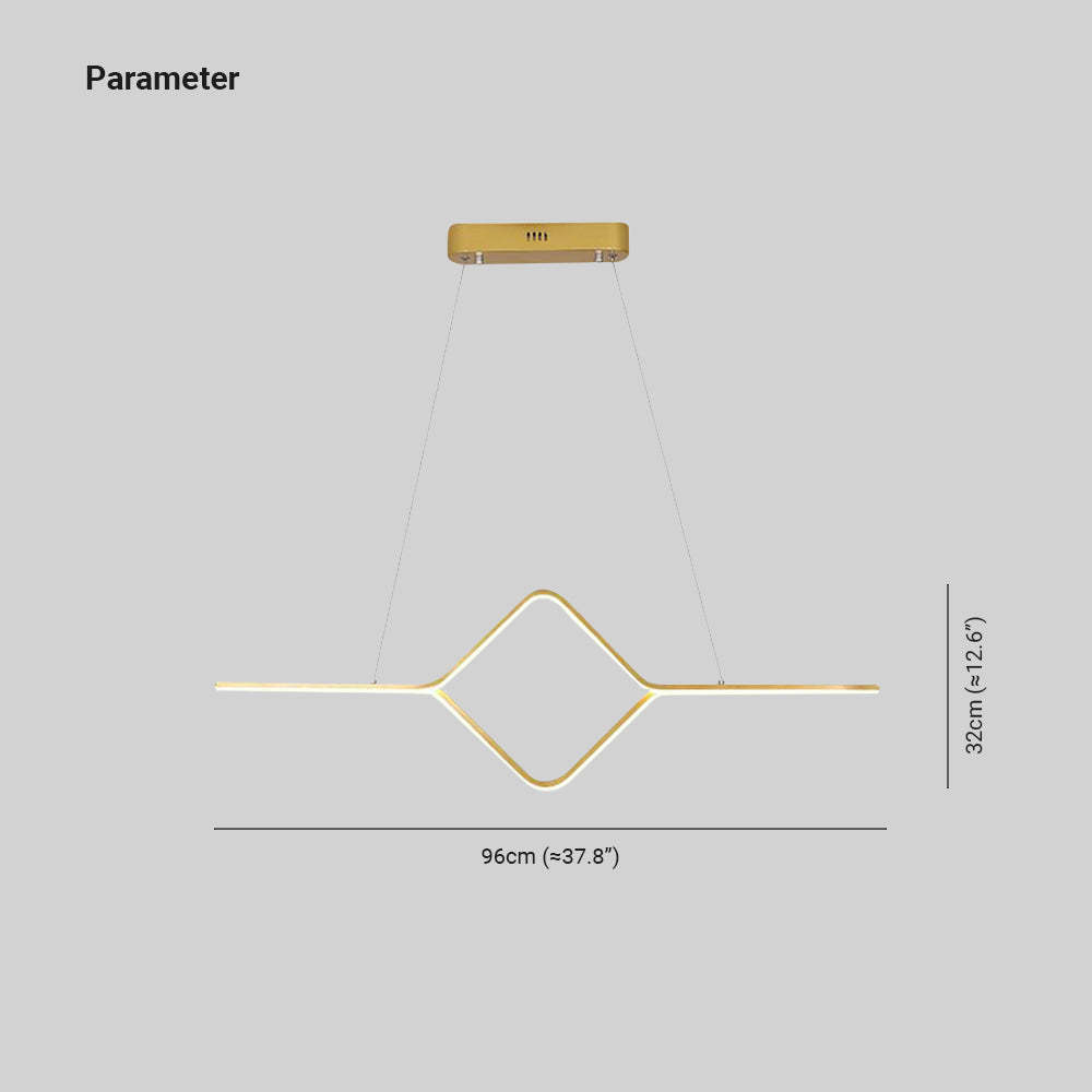 Bouvet pendant light dimensions: 96cm x 32cm