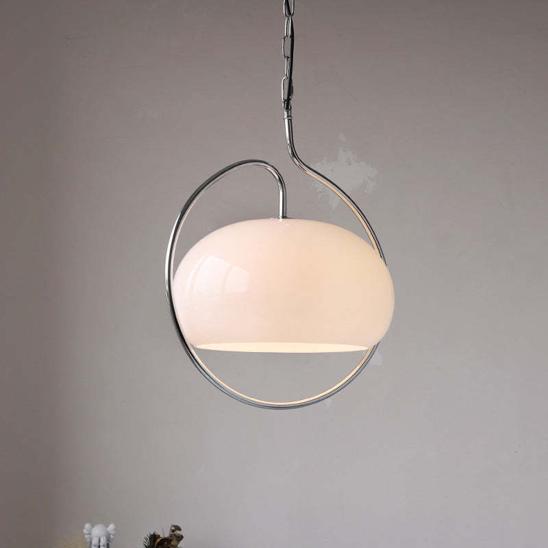 Hailie Glass Pendant Light - White