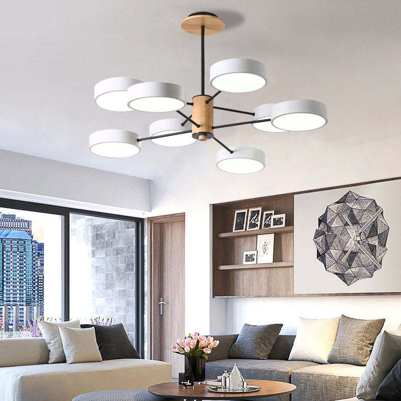 Sienna Art Deco pendant light illuminating a modern living room