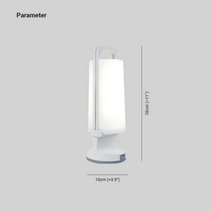 Orr White Solar Lamp Dimensions: 28cm x 10cm