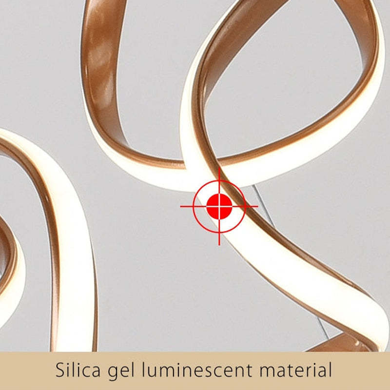 Louise pendant light material. Modern silicone lamp detail.