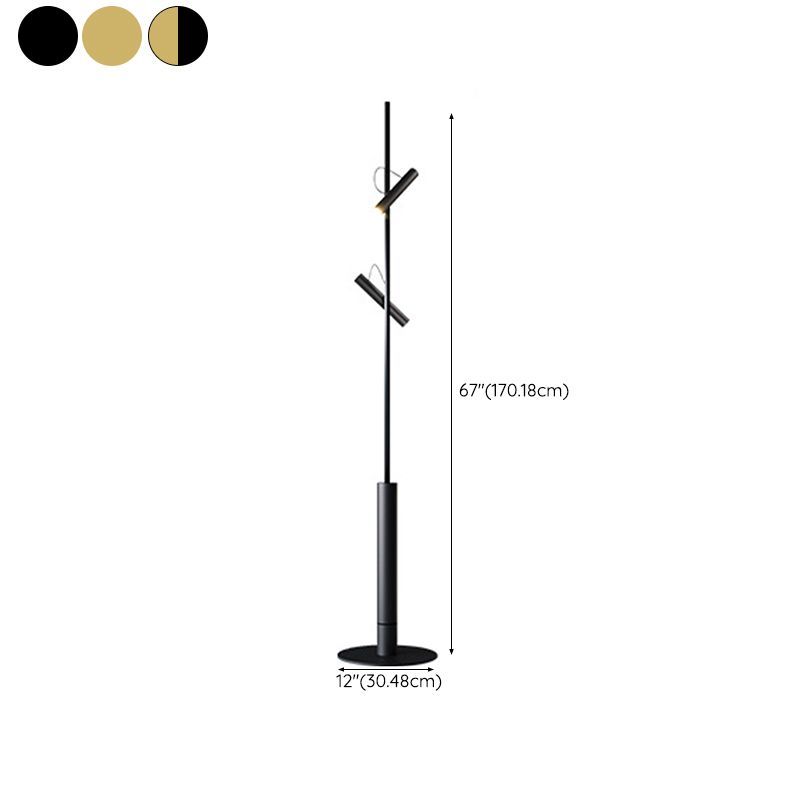 Freja Floor Lamp with dimensions: 67" high, modern lighting fixture