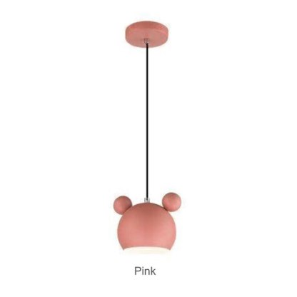 Pink cartoon pendant light for kids' room. Las Sola lighting.