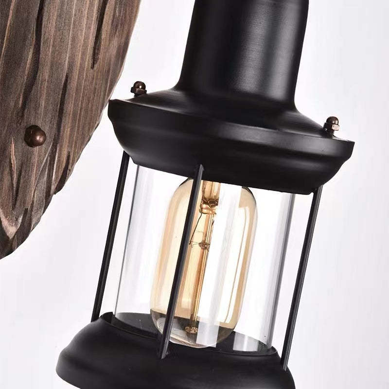 Vintage Alessio Metal Lantern Wall Lamp - Artistic Lighting