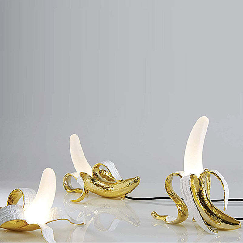 Golden Banana Table Lamps - Unique Lighting Design