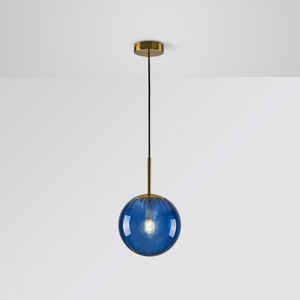 Blue Bubble Glass Pendant Light - Las Sola Lighting