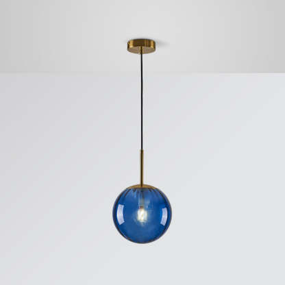 Blue Bubble Glass Pendant Light - Las Sola Lighting