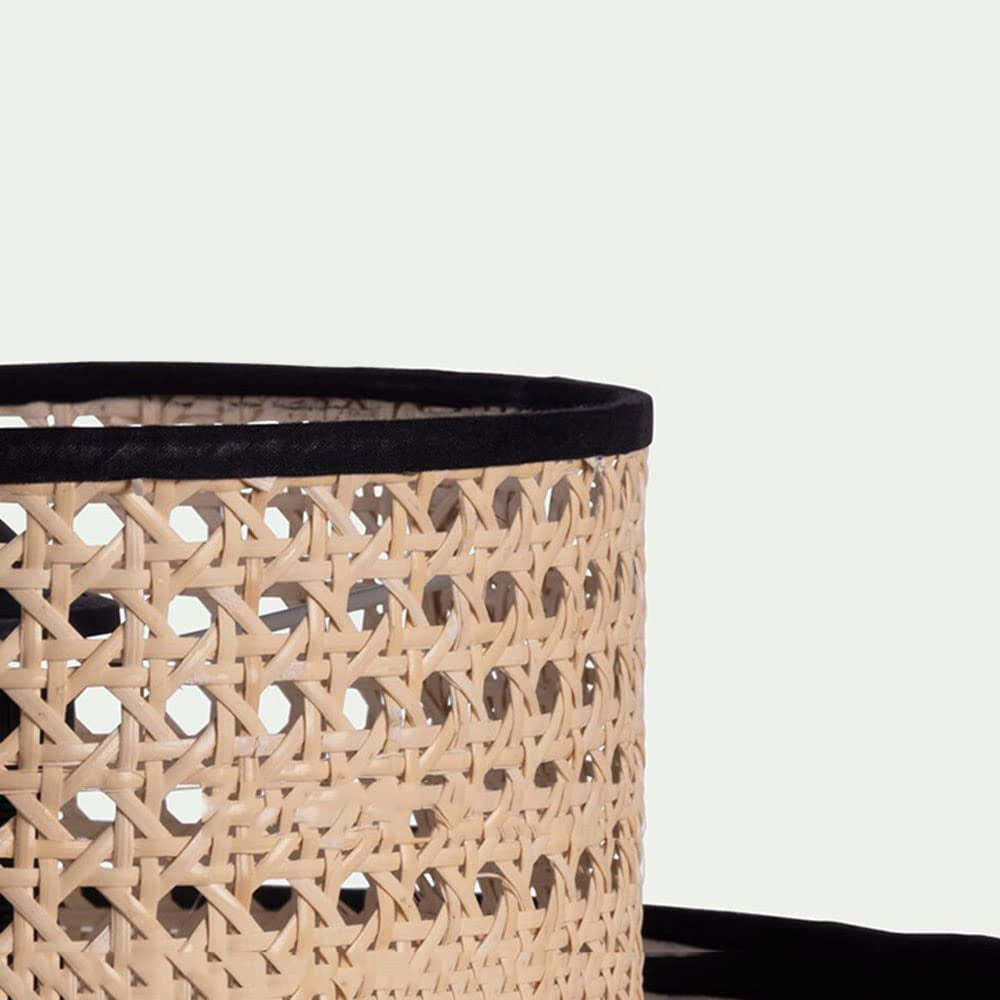Close up of Ritta Rattan Pendant Light
