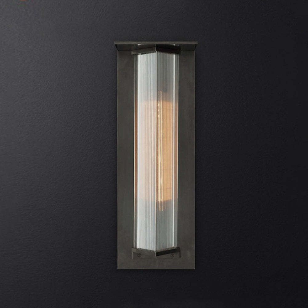 Orr Modern Outdoor Wall Lamp - Transparent Acrylic on black wall