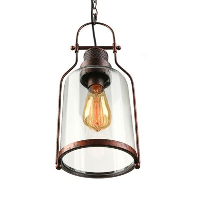 Rustic pendant light with Edison bulb. Austin vintage style