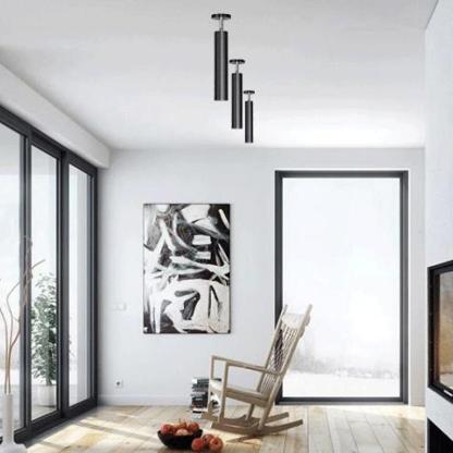 Modern metal spotlight lighting in living room, Las Sola