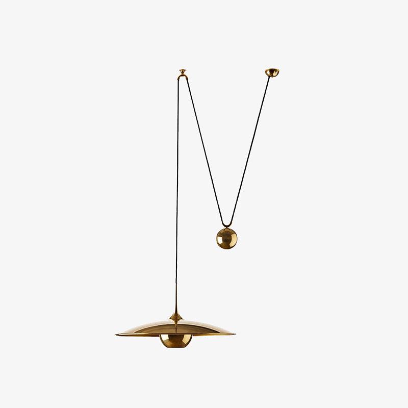 Gold metal pendant light