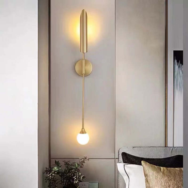 Meza Modern LED Wall Lamp, metal and glass, garden and corridor
