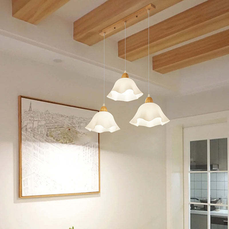 Ozawa Flower Pendant Light above dining table.