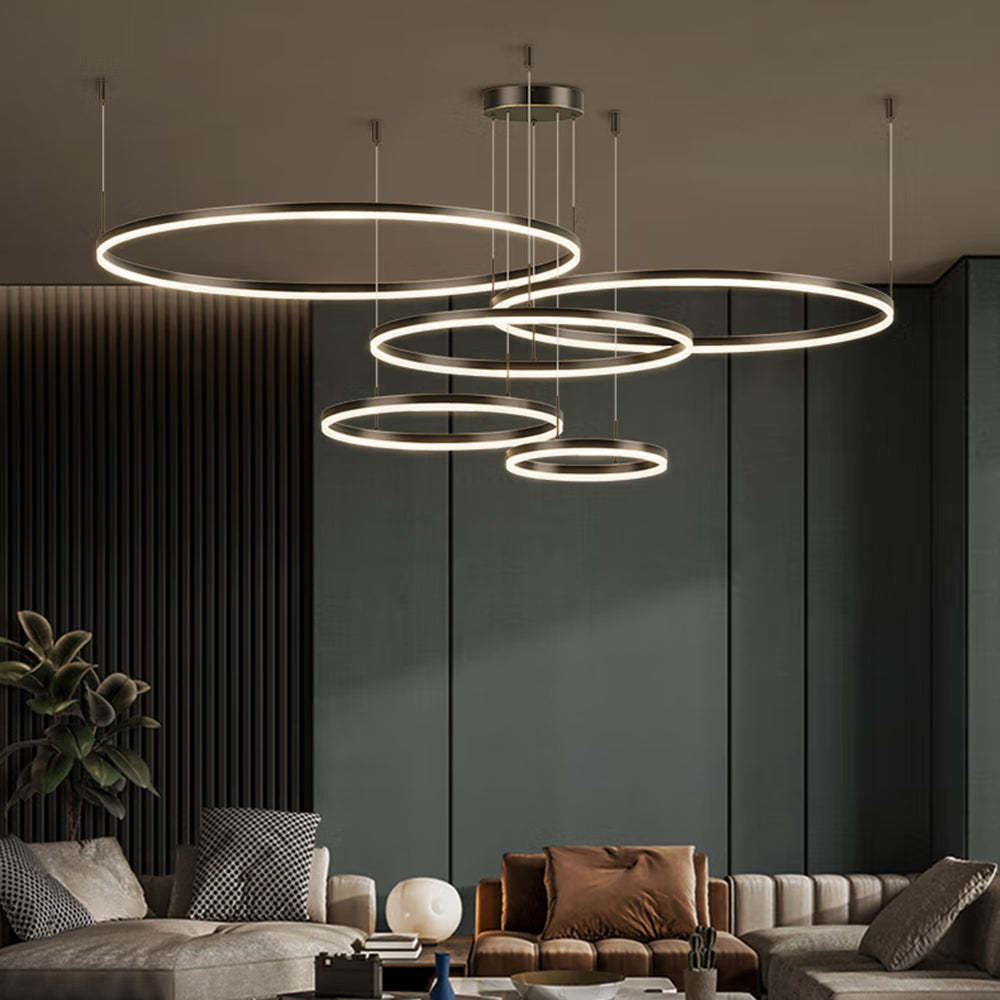 Arisha Modern Pendant Light Tir-Circle Metal