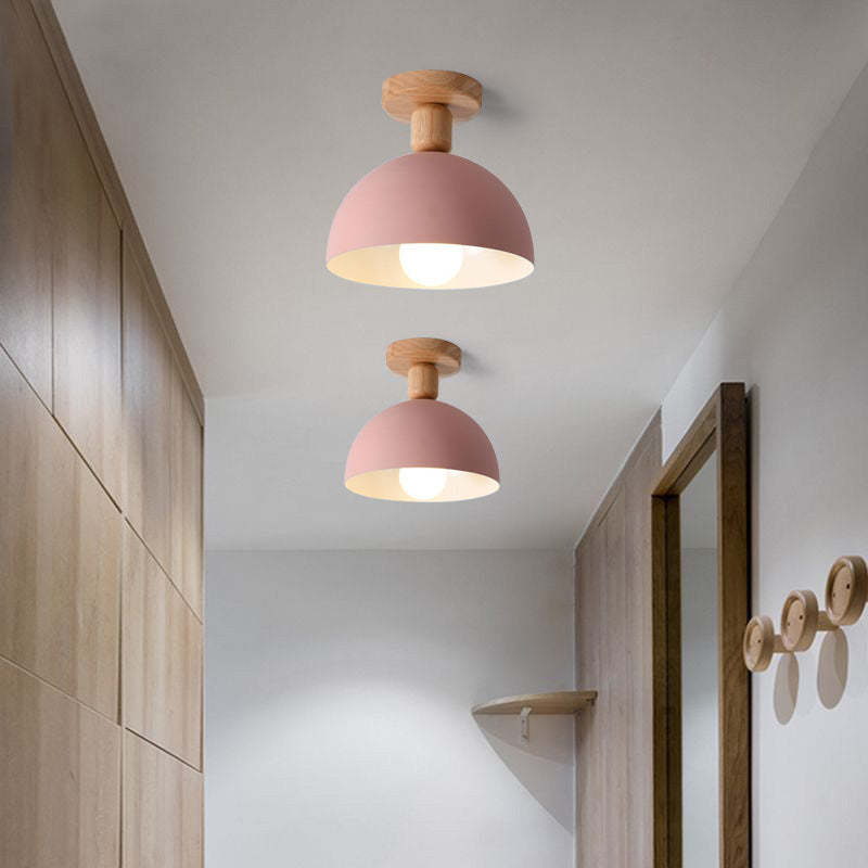 Ozawa Modern LED Ceiling Lights - Pink Dome Hallway Lighting