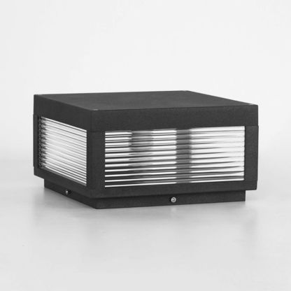 Riley Vintage Metal Outdoor Light Post - Modern Square Design