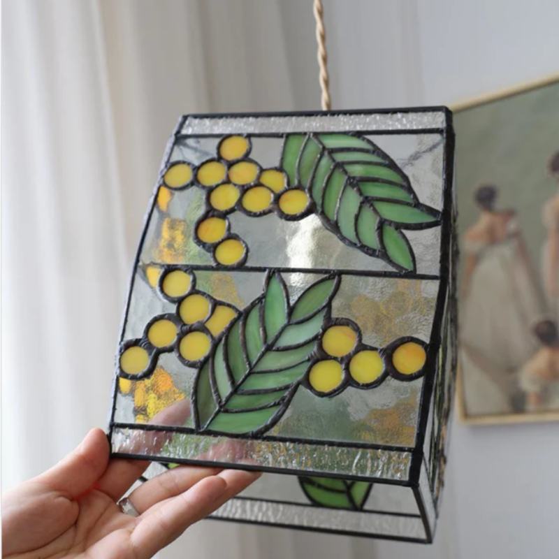 Eryn Vintage Pendant Light, Fruit and Leaf Design