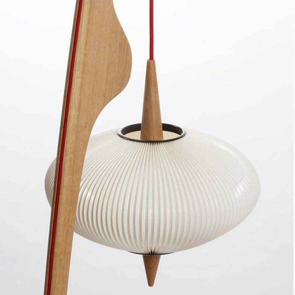 Renée Floor Lamp, Artificial Paper & Wood