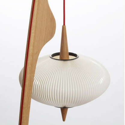 Renée Floor Lamp, Artificial Paper & Wood