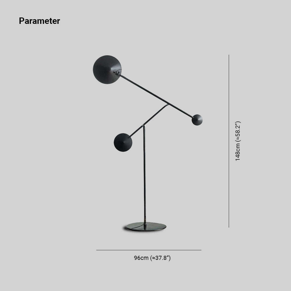 Avi Metal Floor Lamp dimensions, Las Sola lighting.