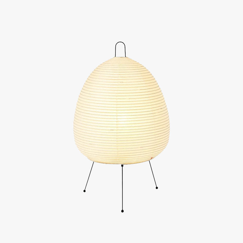 Renée Modern Floor Lamp with paper shade and metal legs