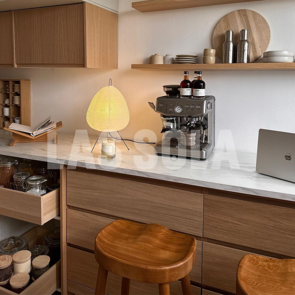 Lassola Renée floor lamp in modern kitchen setting