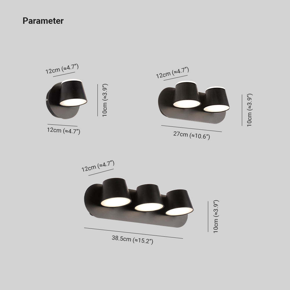 Cooley Modern Wall Lamp dimensions, metal and acrylic wall lamp