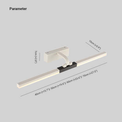 Edge Modern Vanity Wall Lamp - Dimensions