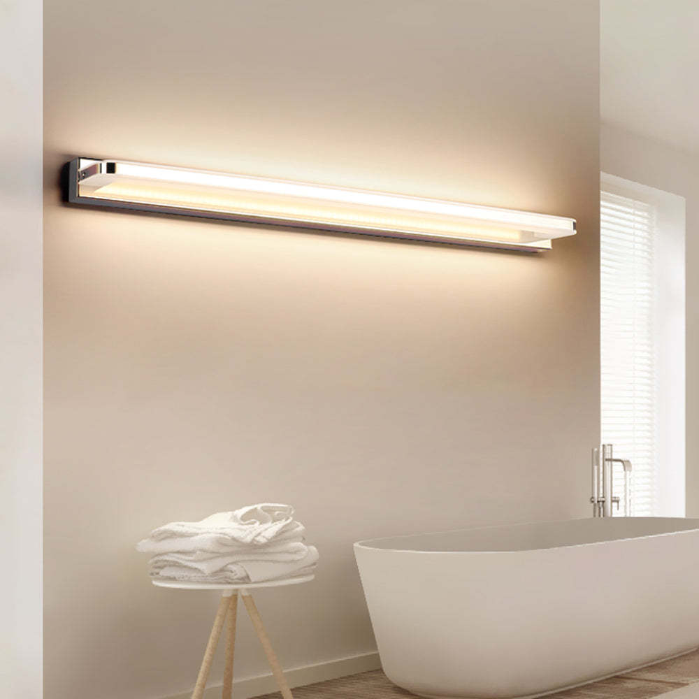 Nordic style metal wall lamp above mirror