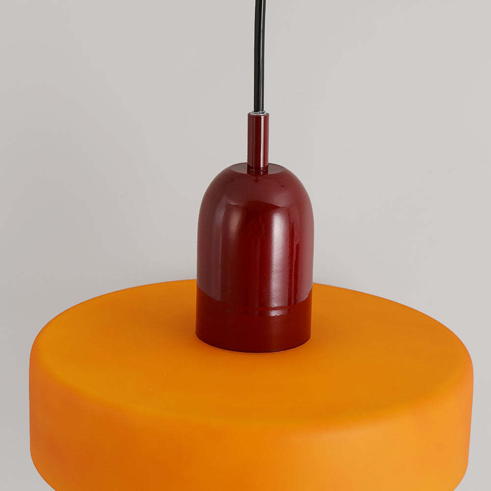 Orange Morandi glass pendant light by Las Sola