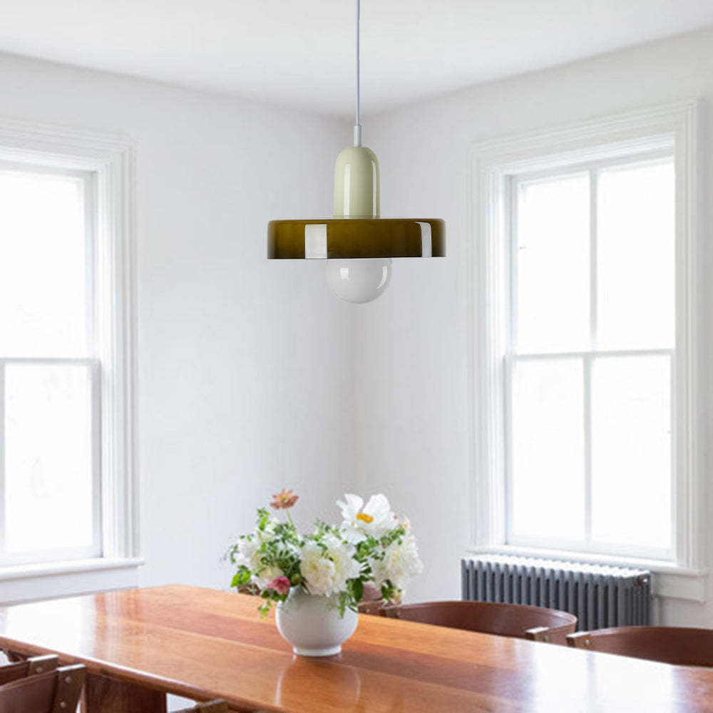 Morandi Glass Pendant Light over Dining Table