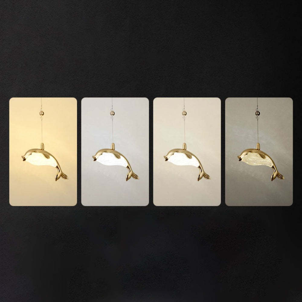 Jibril Dolphin Pendant Light - Color Temperature Variations