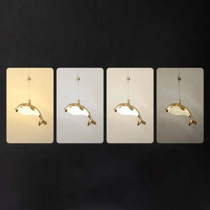 Jibril Dolphin Pendant Light - Color Temperature Variations