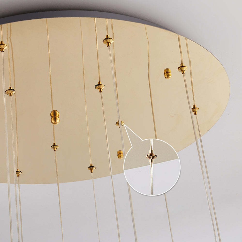 Jibril pendant light gold ceiling canopy detail