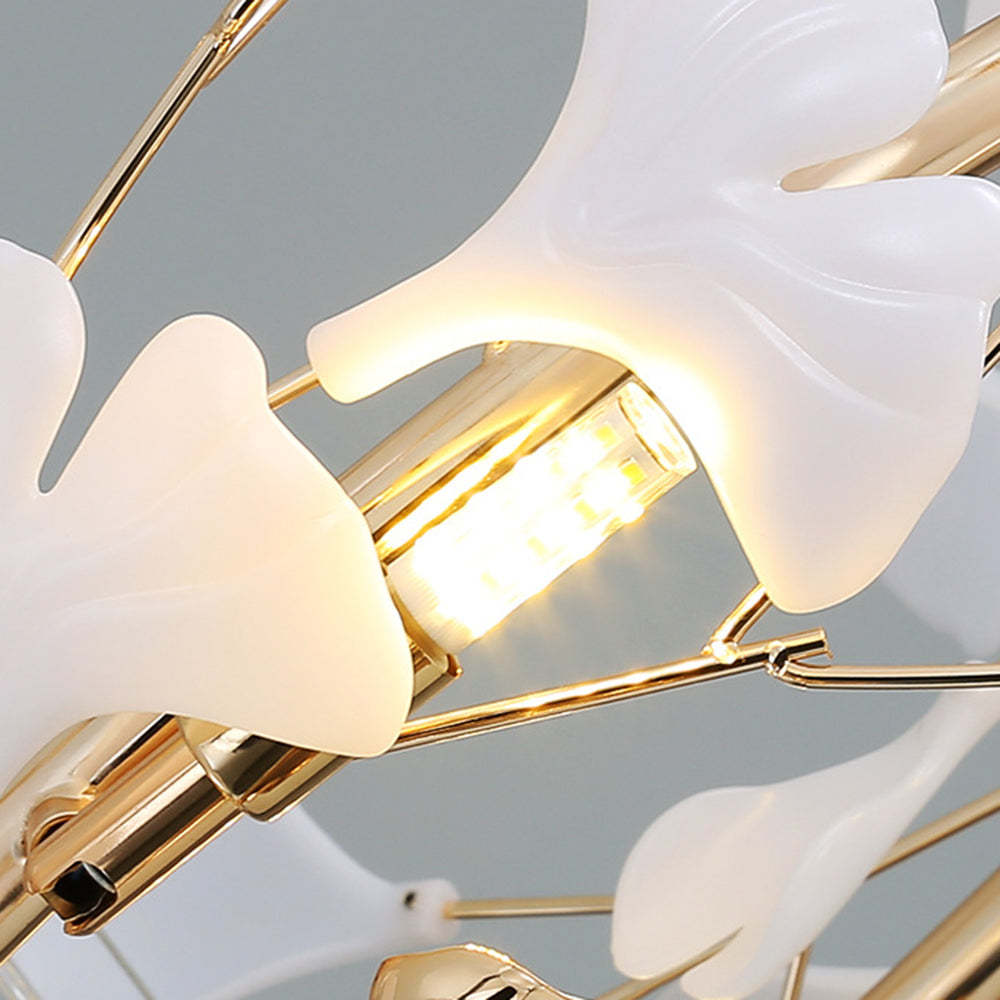 Olivia CeraAut Chandelier Detail: Ceramic Leaves & Bulb