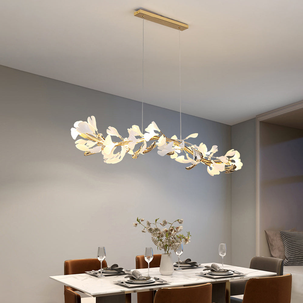 Olivia Modern Art Deco Chandelier over dining table